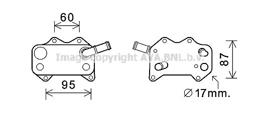 AVA QUALITY COOLING alyvos aušintuvas, variklio alyva VW3329